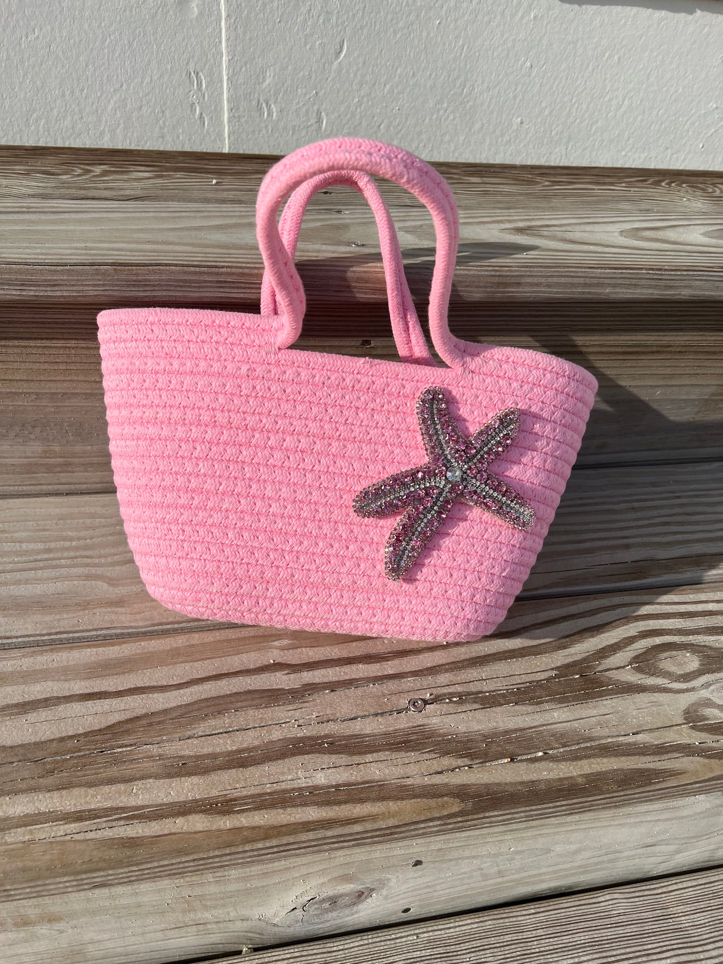 Pink Small Rope Starfish Bag