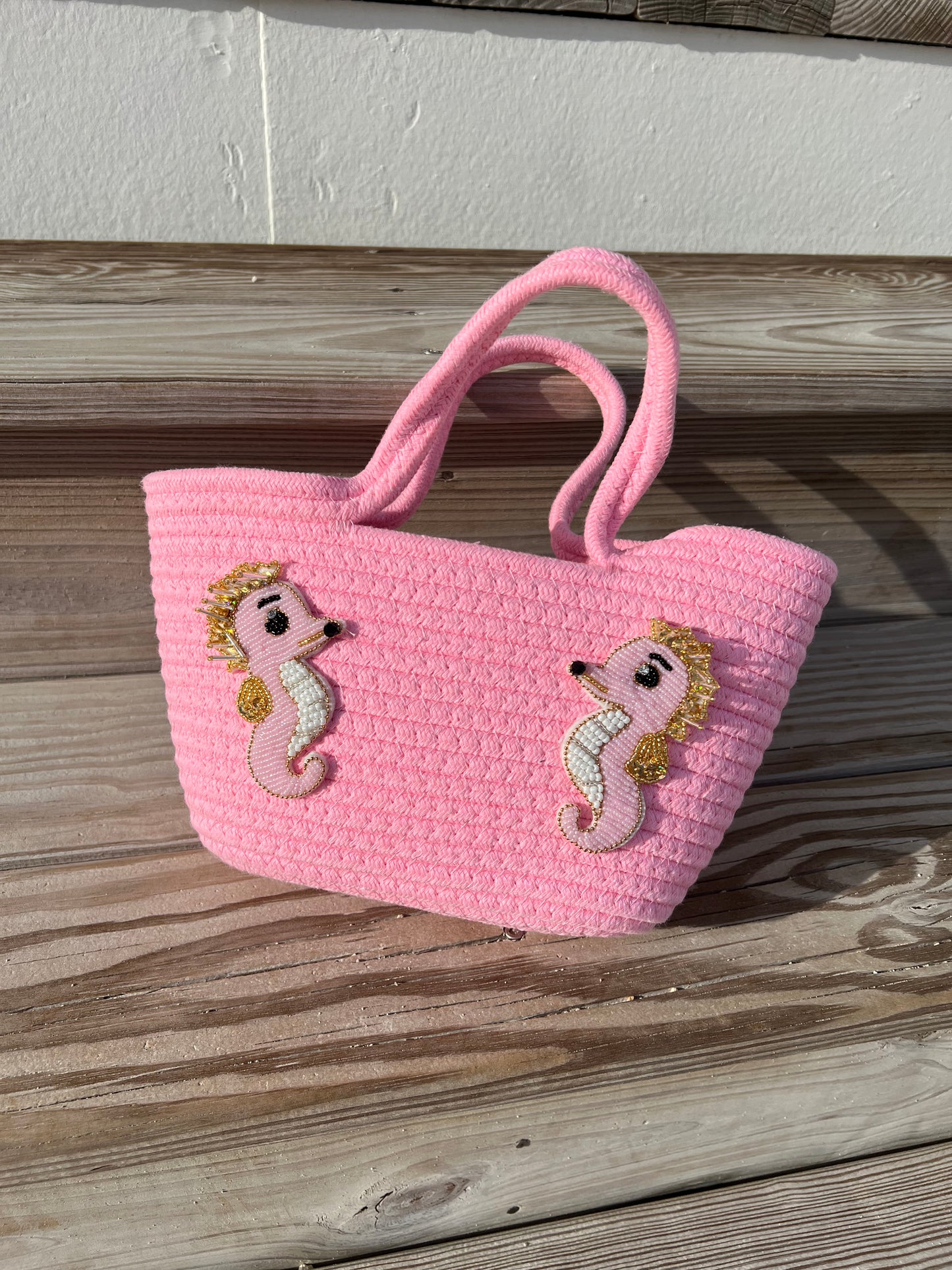 Pink Small Rope Double Seahorse Bag