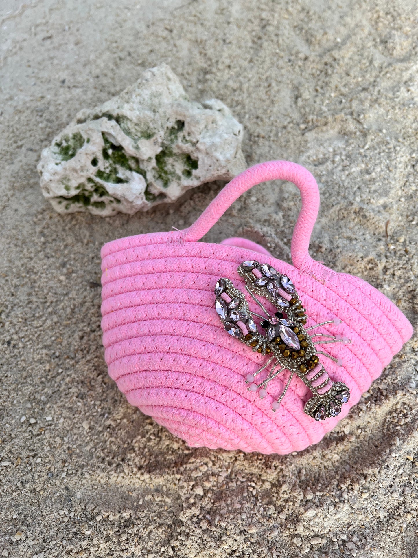 Pink Mini Rope Lobster Bag