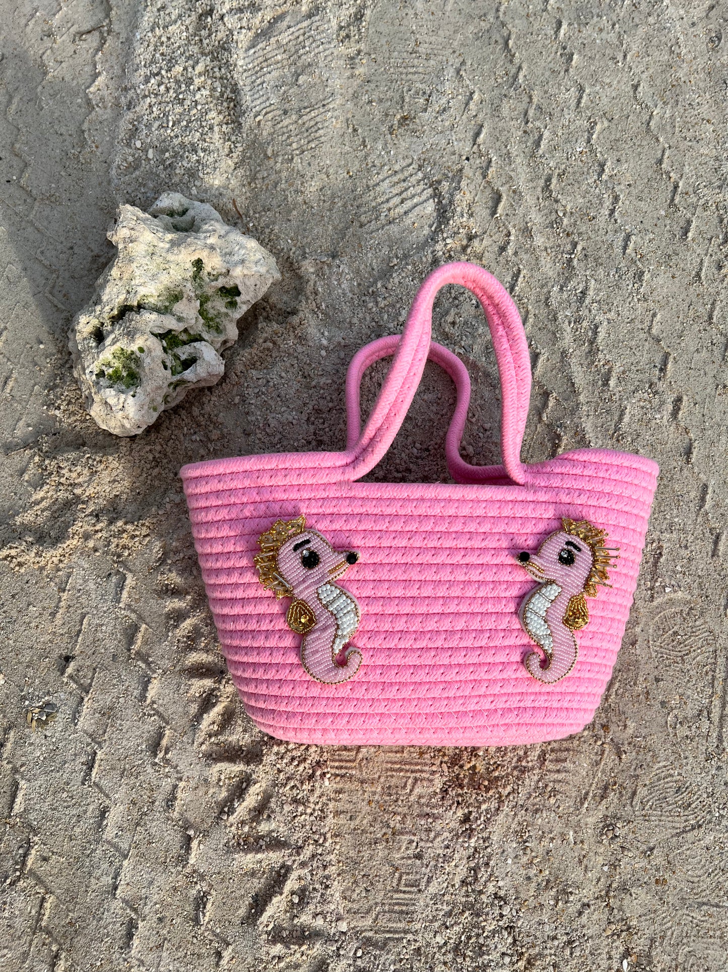 Pink Small Rope Double Seahorse Bag