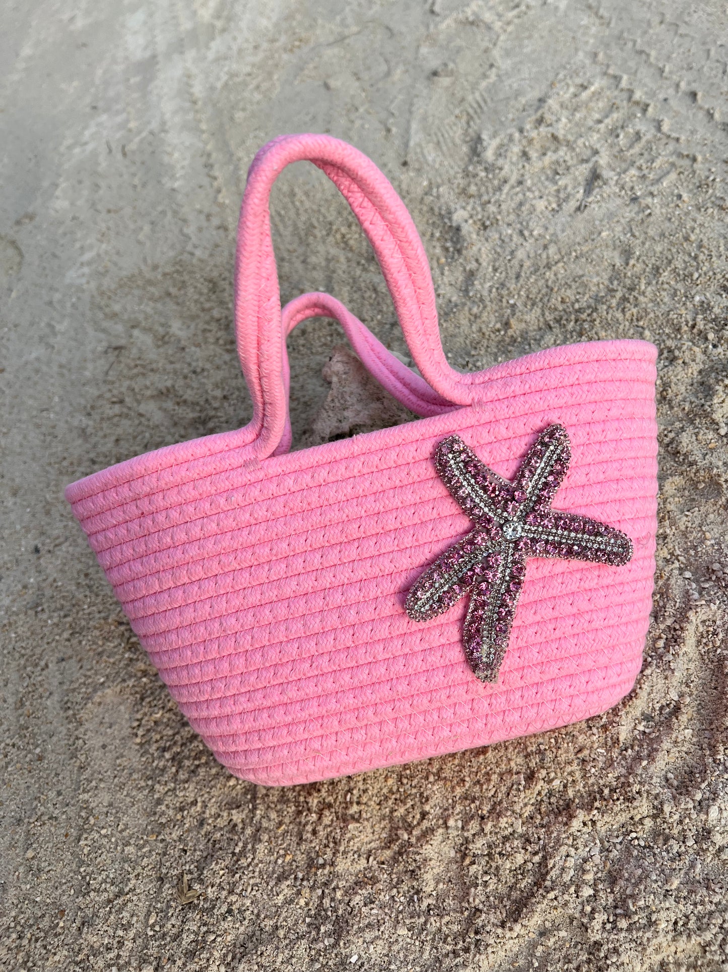 Pink Small Rope Starfish Bag