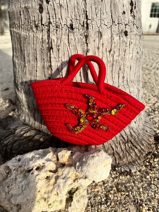 Red Mini Rope Deluxe Starfish Bag