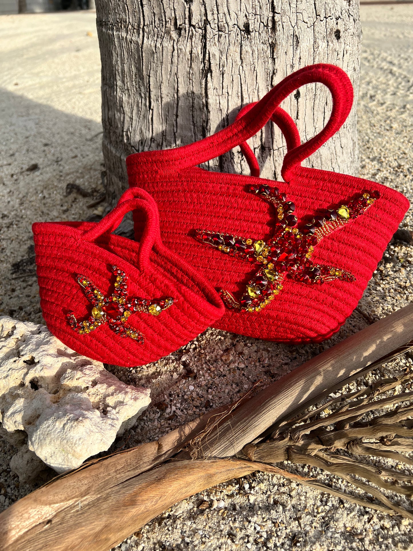 Red Mini Rope Deluxe Starfish Bag