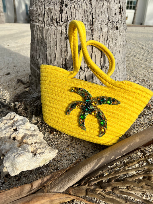 Yellow Small Rope Deluxe Strawfish Bag